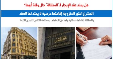للمتضررات.. هل يمتد عقد الإيجار للمطلقة حال وفاة أبيها؟.. نقلا عن "برلماني"