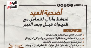 أضحية العيد.. ضوابط التعامل مع الذبيحة قبل وبعد الذبح (إنفوجراف)