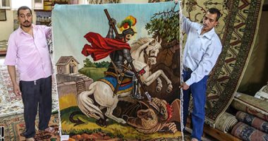 سجاد الحرانية رسومات يدوية بأنامل من ذهب