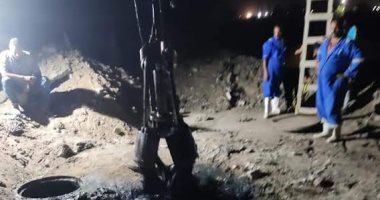 مياه القناة: الانتهاء من أعمال الصيانة والتطهير لعداية الصرف الصحى بالقصاصين