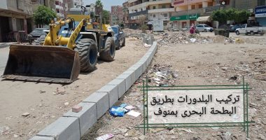 متابعات ميدانية لأعمال الرصف والتطوير بطرق الشهداء بالمنوفية