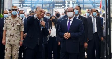 الرئيس السيسي يفتتح محطة عدلي منصور المركزية والقطار الكهربائي