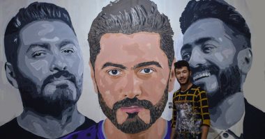 بالجرافيتى.. "محمد" يظهر موهبته فى الرسم على الجدران