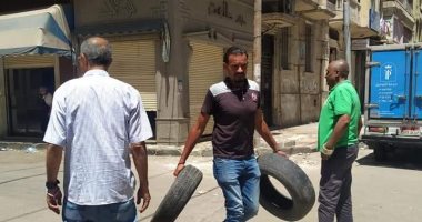 حى الجمرك بالإسكندرية يشن حملة مكبرة لإزالة الإشغالات