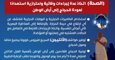 الصحة تكثف إجراءاتها استعدادا لعودة الحجاج للبلاد.. اعرف التفاصيل 