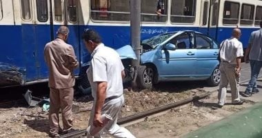 طلب التحريات فى إصابة شخص فى تصادم سيارة ملاكى وترام الرمل بالإسكندرية