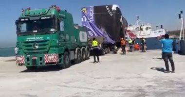 الاستعداد لنقل أجزاء من محطة كهرباء من ميناء العريش لمحطة شمال سيناء البخارية 