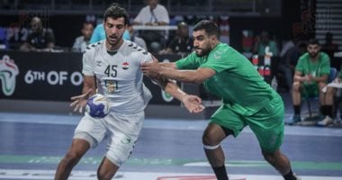 مصر تتفوق على الجزائر 20/ 8 بالشوط الأول فى ربع نهائى أمم أفريقيا لليد
