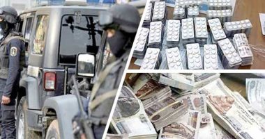 10 ضربات أمنية خلال أسبوع.. تحريز 38 ألف قرص كبتاجون و20 أسطوانة هيروين.. وسقوط تشكيل عصابى غسل 10 ملايين جنيه من أموال المخدرات فى التجارة.. وضبط المتهمين بابتزاز السيدات بصورهن.. والقبض على لصوص السيارات