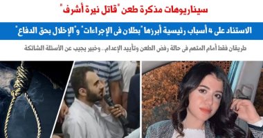 تتضمن 4 أسباب.. سيناريوهات مذكرة طعن قاتل نيرة أشرف.. نقلا عن "برلماني"