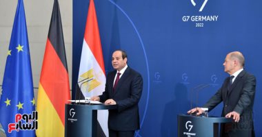 الرئيس السيسي: بحثت مع المستشار الألماني سبل التعاون في مجال الطاقة
