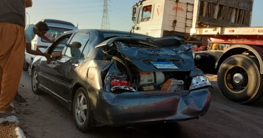 إصابة 8 أشخاص فى حادث تصادم 7 سيارات على صحراوى العامرية بالإسكندرية.. صور