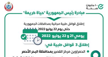 الصحة تطلق 3 قوافل طبية ضمن مبادرة حياة كريمة بالمحافظات 