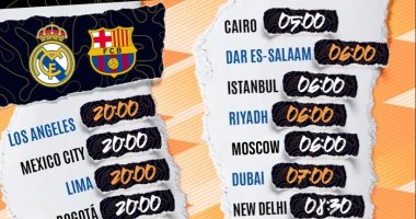 استعدادات كوميدية من جماهير الريال وبرشلونة لمشاهدة كلاسيكو الصباح.. صور