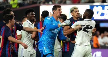 برشلونة يسقط ريال مدريد بقذيفة رافينيا فى كلاسيكو لاس فيجاس 