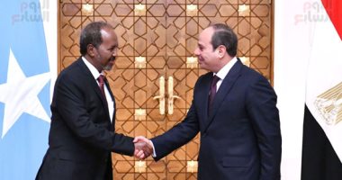 الرئيس السيسى يستقبل الرئيس الصومالى بقصر الاتحادية