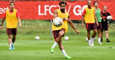 محمد صلاح من تدريبات ليفربول قبل مواجهة سالزبورج