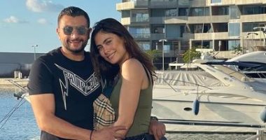 أجمل صور لـ هاجر أحمد وزوجها أحمد الحداد في عيد زواجهما الأول 