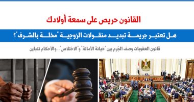هل تعتبر جريمة تبديد منقولات الزوجية مخلة بالشرف؟ اعرف الرد نقلا عن "برلمانى"