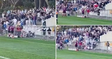 إصابات بين جماهير مباراة للرجبى فى سيدنى بعد انهيار المدرجات.. فيديو
