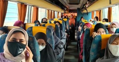 انطلاق الفوج الأول للطالبات الوافدات إلى فرع مدينة البعوث بالإسكندرية