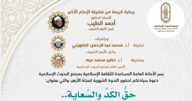 مجلة الأزهر تعقد ندوة حوارية حول (حق الكَد والسِّعاية).. الأربعاء المقبل