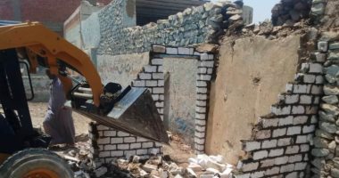 إزالة تعديات على مساحة 5 آلاف متر مربع بقرية سلوا بحرى بأسوان