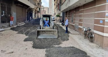 تمهيد شارع الفريق رضا حافظ بالمحلة تنفيذاً لرغبة أوائل الثانوية العامة