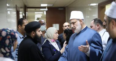 الضويني يزور مصابي كنيسة الجيزة على رأس وفد من قيادات الأزهر