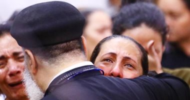 بدء صلاة الجُناز على ضحايا حريق كنيسة أبو سيفين.. صور