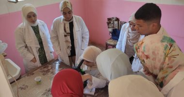جامعة المنوفية تنظم قافلة بيطرية إلى قرية مليج بمركز شبين الكوم