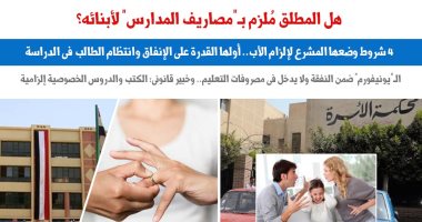 هل الأب ملزم بمصاريف التعليم والدراسة بدون شروط؟ نقلا عن "برلمانى"