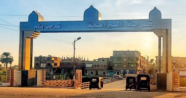 الاتحاد قوة.. بوابة لتزيين مدخل قرية البراهمة فى قنا بسواعد شبابها.. صور