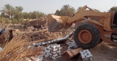 مدينة الأقصر تزيل 3 حالات تعدى فى المهد بالمخالفة للقانون.. صور