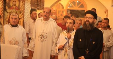 الأنبا يواقيم يترأس صلوات عيد العذراء مريم بإسنا جنوب الأقصر 