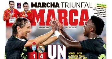 الفريق المُدمر.. رباعية ريال مدريد ضد سيلتا فيجو على رأس عناوين صحف أوروبا
