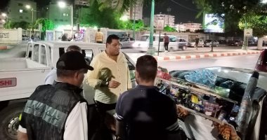 تحرير 8 محاضر إشغالات بشارع الكورنيش بمدينة المنيا