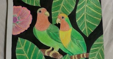 "حبيبة" 14 سنة تكتشف موهبتها فى رسم المناظر الطبيعية