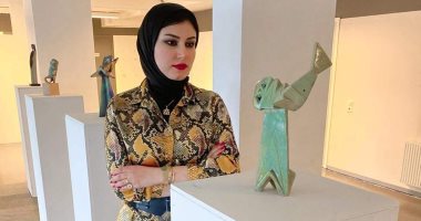 دينا ريحان تقدم 12 عملاً فنيًا فى معرض "ما بين الرافدين والنيل".. صور
