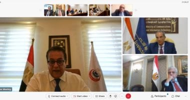 وزراء الصحة والتعليم العالى والاتصالات يتابعون العمل بمبادرة "التشخيص عن بعد"