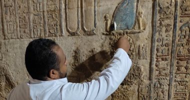 الانتهاء من ترميم الصالة المستعرضة أمام قدس أقداس معبد دندرة