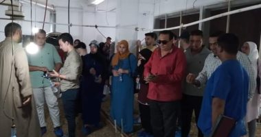وكيل "زراعة دمياط" يشهد تدريبا عمليا لطلاب كلية الزراعة