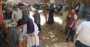 فحص 868 رأس ماشية و650 طائر بالقافلة البيطرية بالسنطة فى الغربية