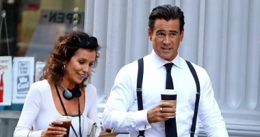 بكامل شياكته وأناقته.. كولين فاريل فى كواليس مسلسل Sugar