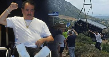 إبراهيم تاتلس على المسرح بالجبس والإفراج عن صور حادث نجا منه بأعجوبة