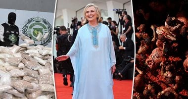 صور.. العالم هذا المساء.. عودة معركة الطماطم في شوارع إسبانيا بعد توقف عامين بسبب كورونا.. السلطات السعودية تحبط تهريب نحو47 مليون قرص مخدر.. وهيلارى كلينتون تحضر فعاليات الدورة الـ79 من مهرجان فينيسيا