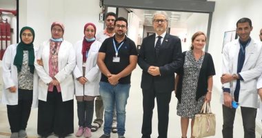 سفير صرييا يزور المتحف القومى للحضارة المصرية