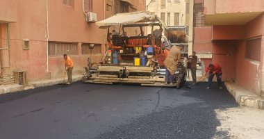استمرار رفع كفاءة الشوارع والميادين ورصف بمنطقة ستي فى حي غرب بأسيوط
