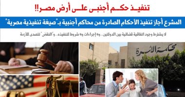 لملايين المغتربين.. إزاى أنفذ حكم فى دولة أجنبية على أرض مصر؟.. نقلا عن برلماني