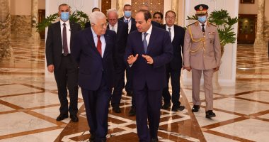 الرئيس السيسى يؤكد استمرار مصر فى تقديم كل الدعم الممكن للقضية الفلسطينية لتحقيق التطلعات المشروعة للشعب الفلسطينى الشقيق.. و"أبو مازن" يعرب عن تقديره لجهود مصر الحثيثة ومساعيها المقدرة فى دعم القضية الفلسطينية